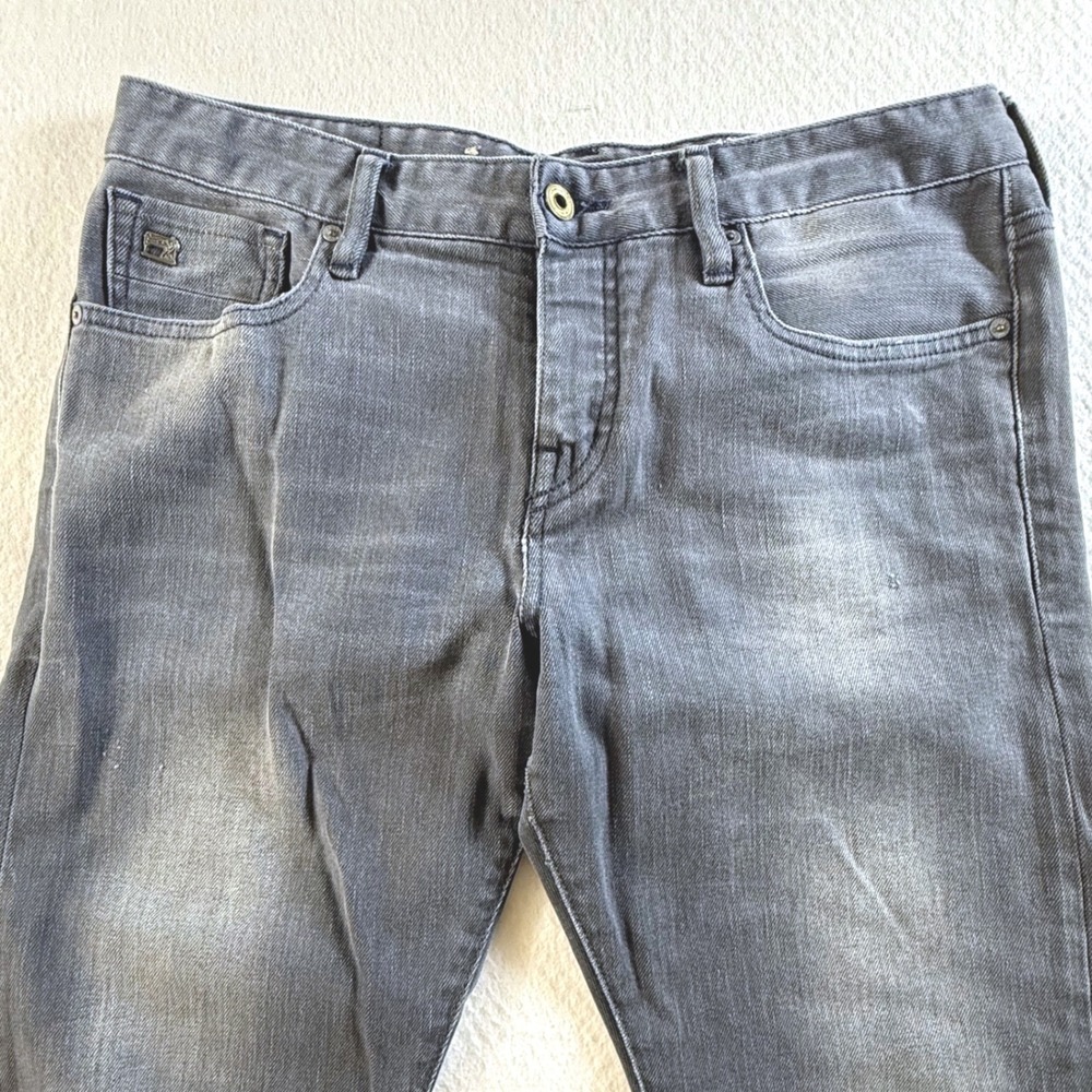 Scotch & Soda Ralston Jeans Mens 31x32 Slim Straight Faded Grey Denim Button Fly